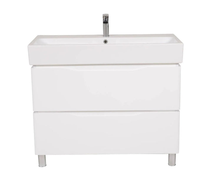 Mobilier de baie pe pardoseală Venice, Alb (Pinto)