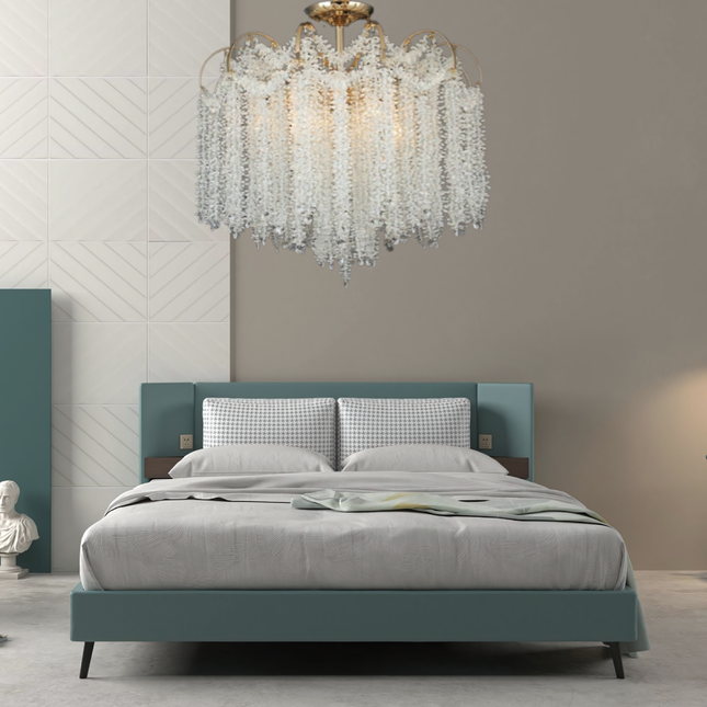 Candelabru Majestic Crystal, iluminat modern, diametru 50cm, E14, auriu  B6698/500