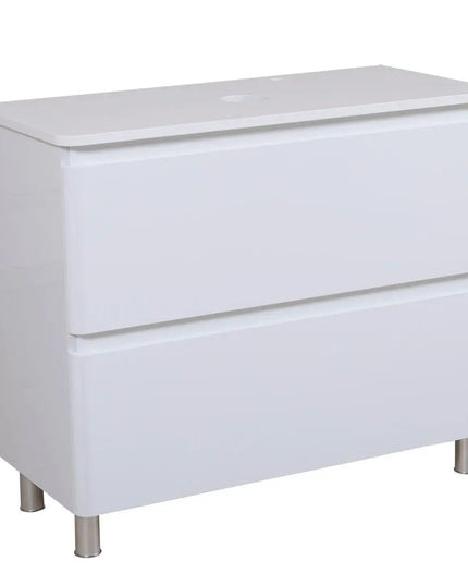 Mobilier de baie suspendat Accent alb, cu blat