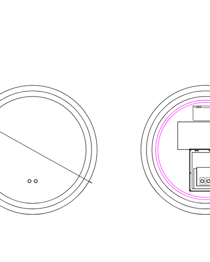 Oglindă baie LED ⌀70 cm rotundă, 3 nuanțe de lumină, dezaburire și touch control J-105
