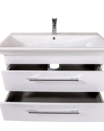 Mobilier de baie suspendat Paola, Alb