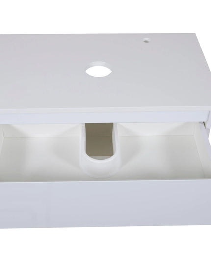 Mobilier de baie suspendat Accent alb, cu blat