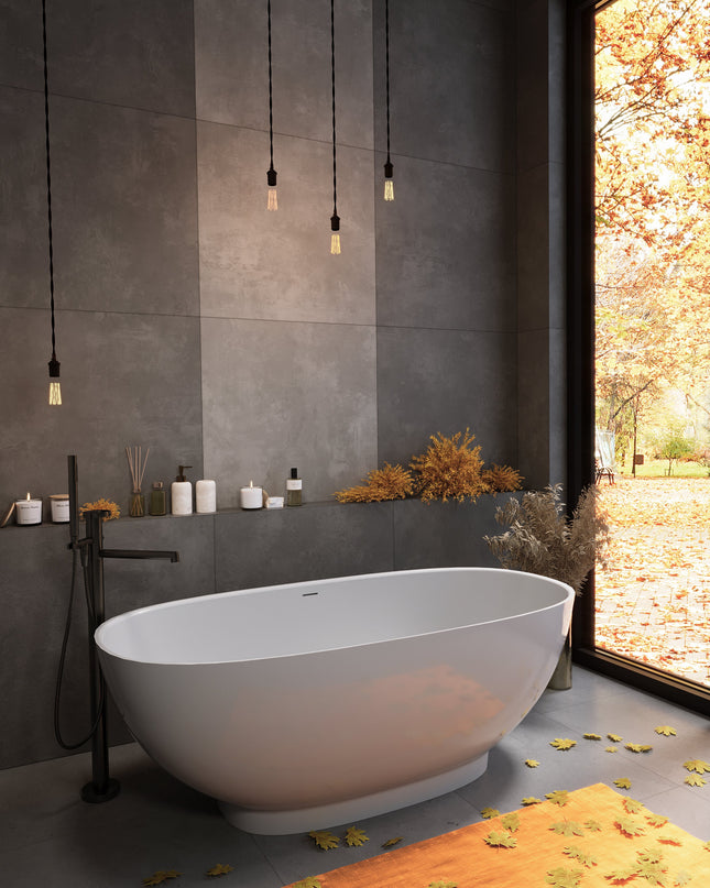 Cadă din compozit albă lucioasă Brave New