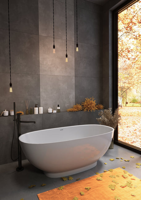 Cadă din compozit albă lucioasă Brave New