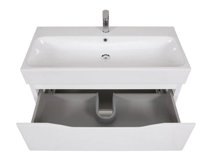 Mobilier de baie pe pardoseală Venice, Alb (Pinto)