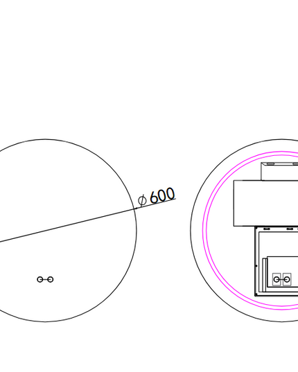 Oglindă baie LED ⌀60 cm / ⌀70 cm / ⌀80 cm / ⌀90 cm rotundă, 3 nuanțe de lumină, dezaburire și touch control J-170