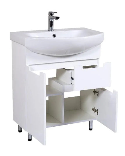 Mobilier de baie pe pardoseală Quadro, Alb