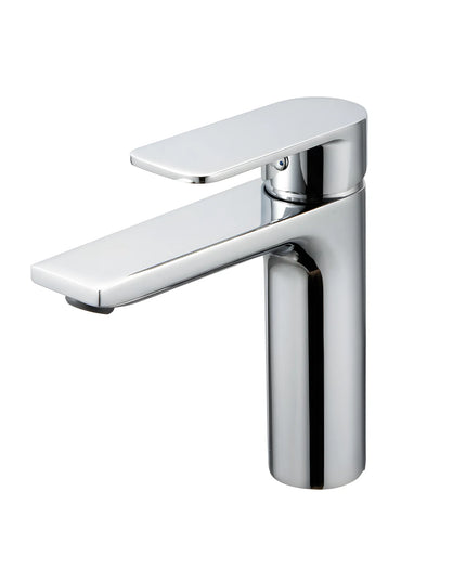 Baterie lavoar modernă Crom Lucios – design contemporan cu linii curate, alamă solidă