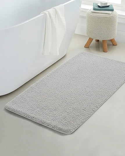 Covoraș baie din microfibră supersoft, antiderapant TRP, 45×75 cm, Gri