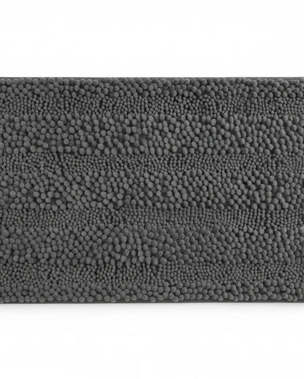 Covoraș baie din Chenille moale, strat antiderapant, 45×70 cm, Gri inchis