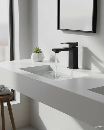 Baterie lavoar inox premium H-cubic – design modern și cartuș ceramic