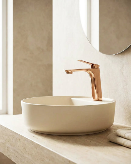 Baterie lavoar – Colecția Rinel – Rose gold