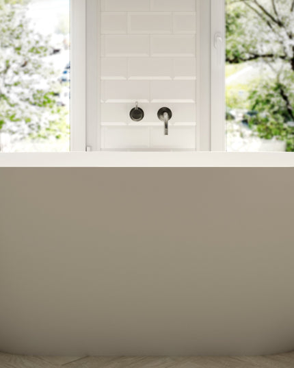 Cadă din compozit albă mată Greenland