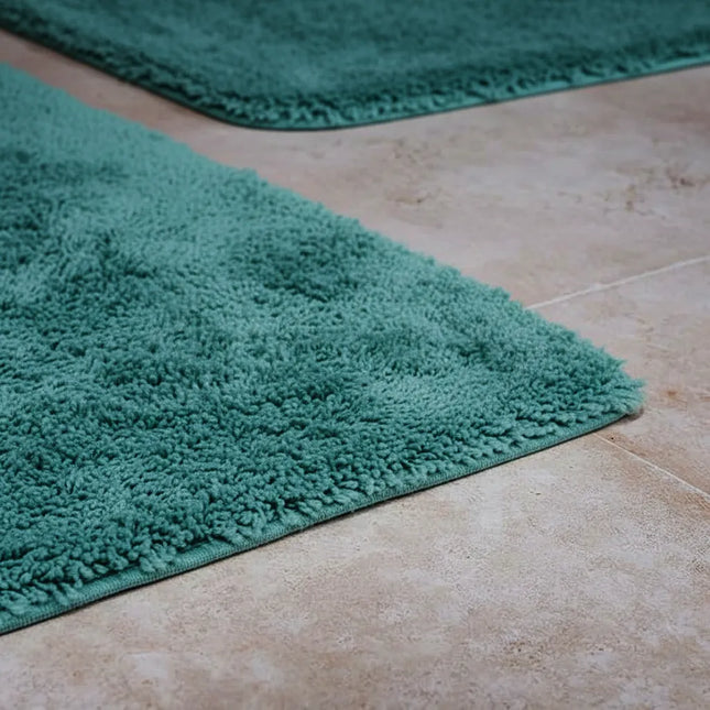 Covoraș baie din microfibră supersoft, antiderapant TRP, 45×75 cm, Turcoaz