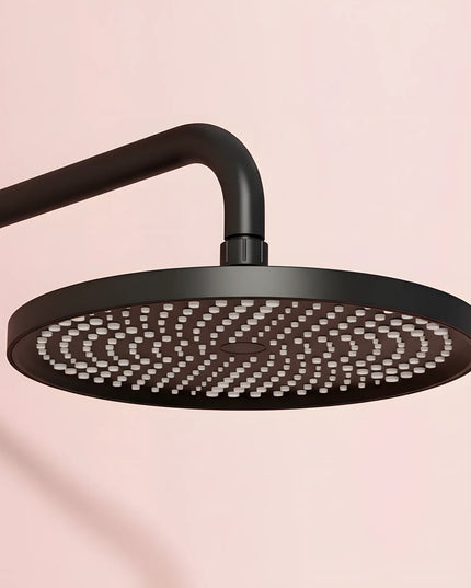 Set duș Royal Black & Gold – design modern cu cioc de cadă și comenzi texturate