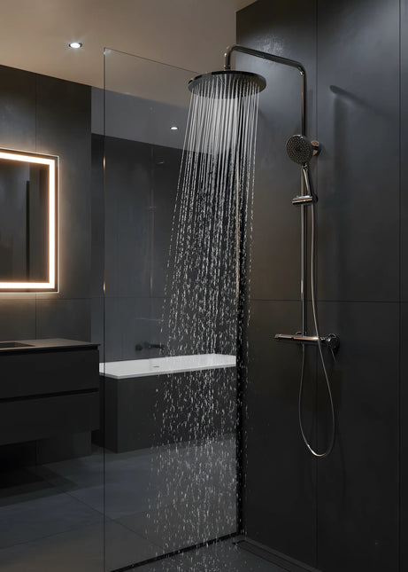 Set duș din alamă cu cioc de cadă integrat – Design premium