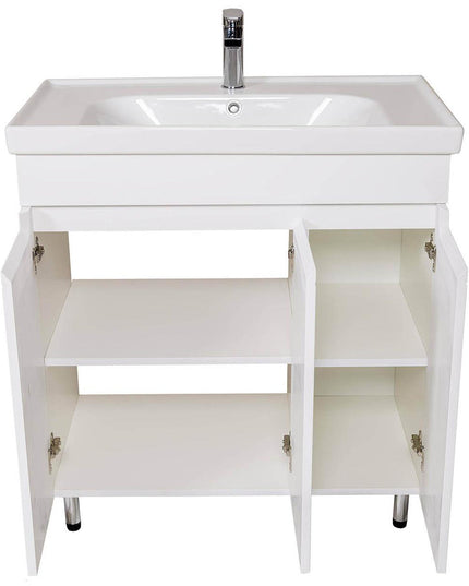 Set baie Omega – mască pe pardoseală cu lavoar ceramic