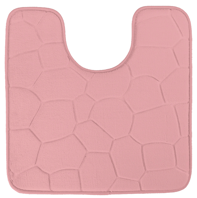 Covoras baie tip U, SANITARY, Microfibra, 45x45 cm, Roz Pudra, Patrat