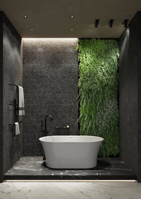 Cadă din compozit albă lucioasă Helga