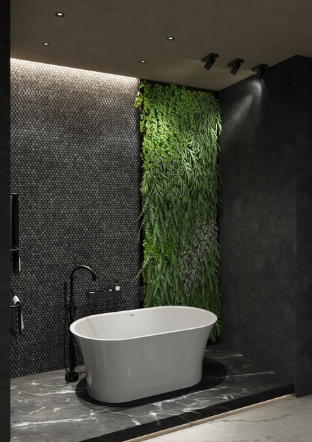 Cadă din compozit albă lucioasă Helga