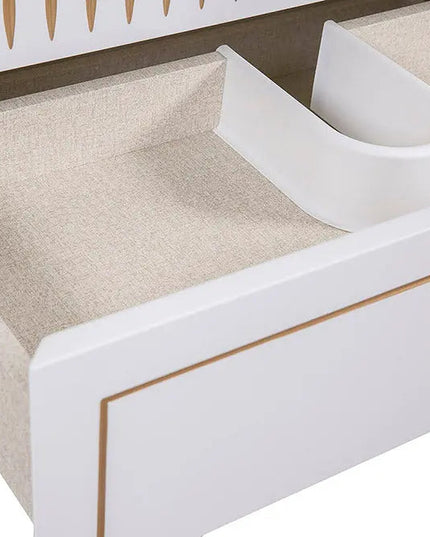 Mobilier de baie pe pardoseală Royal, Alb+auriu