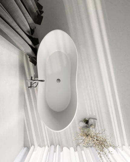 Cadă din compozit, lucioasă Florida