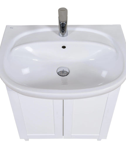 Mobilier de baie pe pardoseală Woodmix, Alb