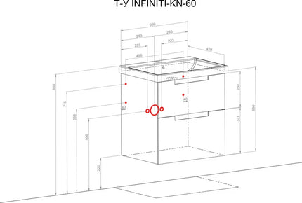 Mobilier de baie suspendat Infinity, Alb