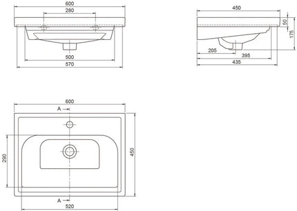 Mobilier de baie suspendat Infinity, Alb