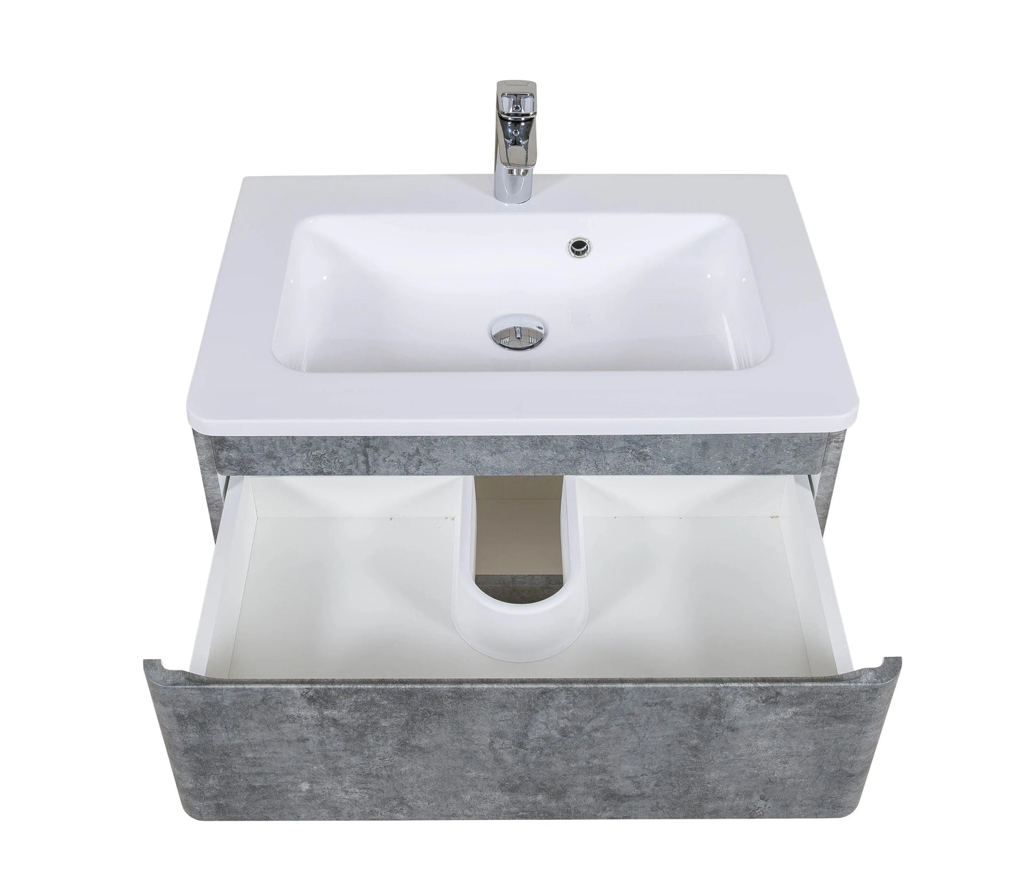 Mobilier de baie suspendat Accent gri