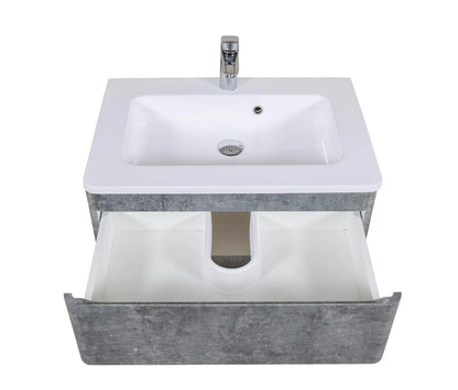 Mobilier de baie suspendat Accent gri