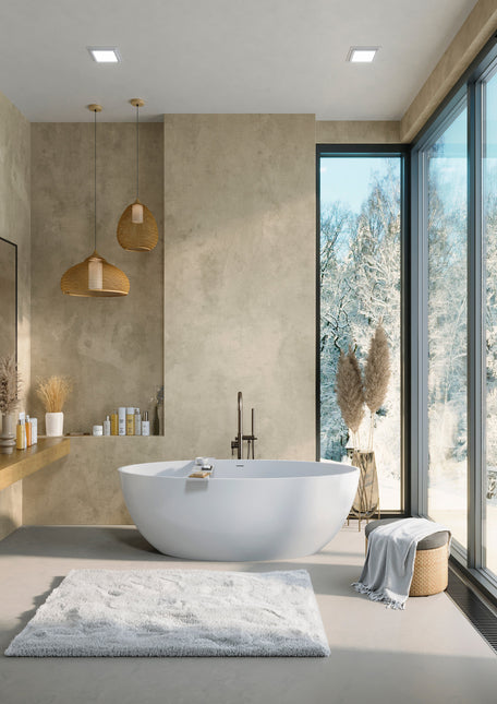 Cadă din compozit albă lucioasă Madonna