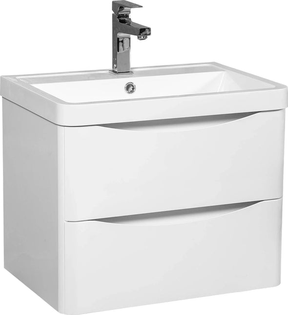 Mobilier de baie suspendat Vista, Alb