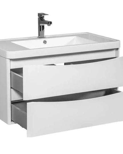 Mobilier de baie suspendat Vista, Alb