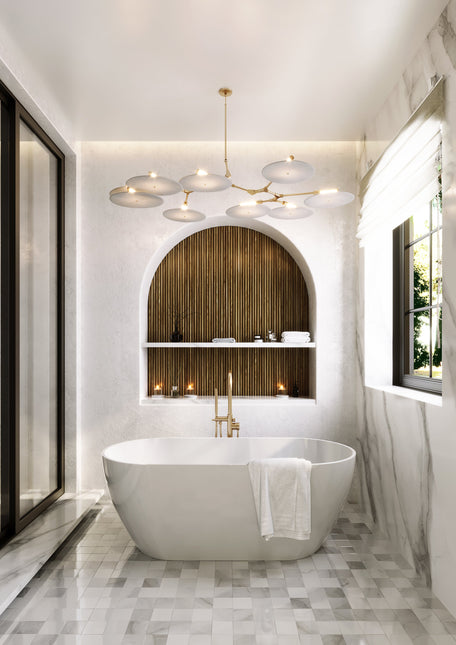 Cadă din compozit albă lucioasă Greenland