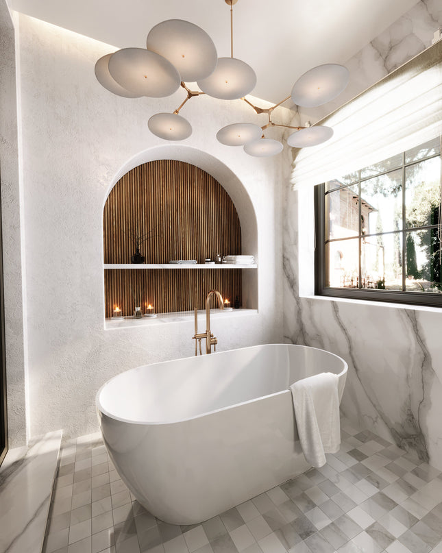 Cadă din compozit albă lucioasă Greenland