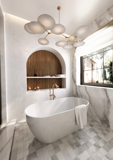 Cadă din compozit albă lucioasă Greenland