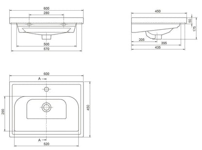 Mobilier de baie pe pardoseală Valencia Alb