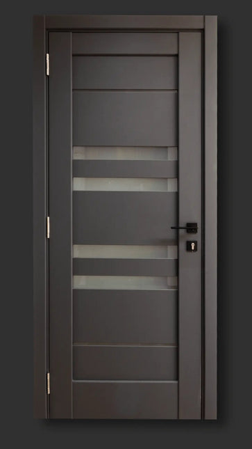 Ușă interior Rino 06 Graphite Silk Mat – complet echipată