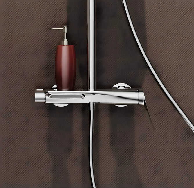 Set duș din alamă cu cioc de cadă integrat – Design premium