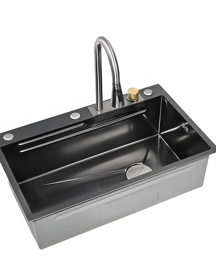 Chiuvetă multifuncțională cu accesorii 7546 HMF-B GRI ANTRACIT