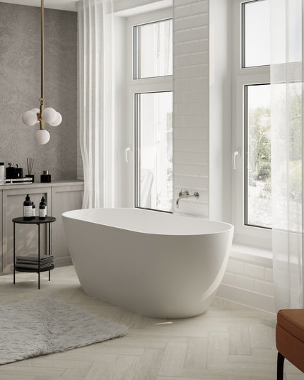 Cadă din compozit albă mată Greenland