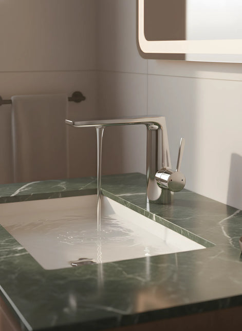 Baterie lavoar modernă – alamă solidă, crom inox