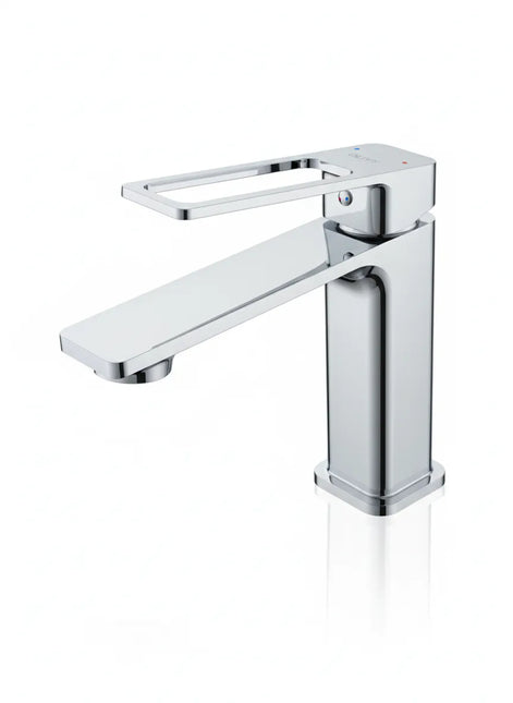 Baterie lavoar modernă – finisaj crom lucios, design premium