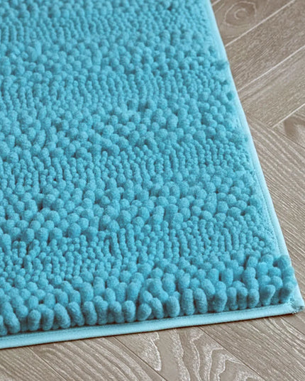 Covoraș baie din Chenille moale, strat antiderapant, 45×70 cm, Albastru