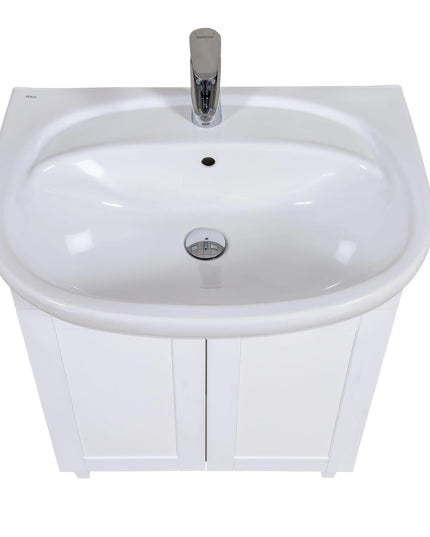 Mobilier de baie pe pardoseală Woodmix, Alb