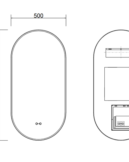 Oglindă baie LED 50x100 cm ovală, 3 nuanțe de lumină, dezaburire și touch control J-3055