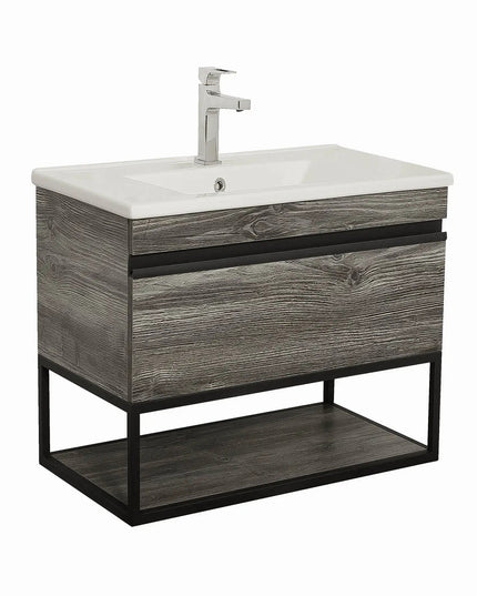 Mobilier de baie suspendat Loft Iron, Oak moras