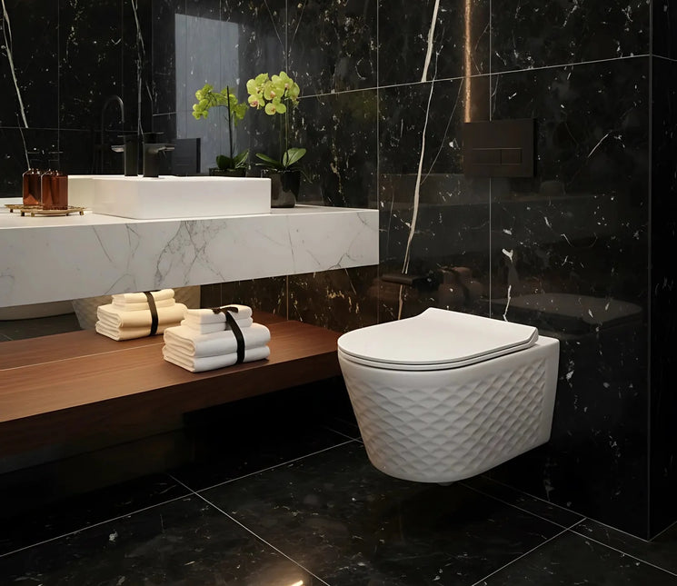 Vas WC Modern Rimless - Alb Lucios 3D