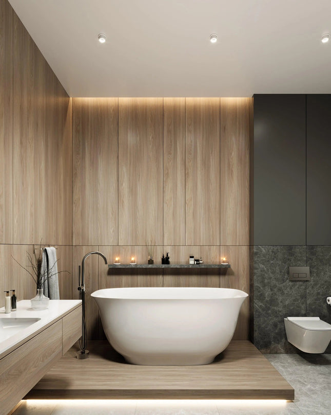 Cadă din compozit albă lucioasă Santorini